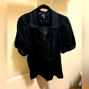 Anthropologie 100% linen blouse.